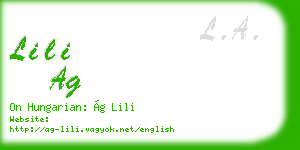 lili ag business card